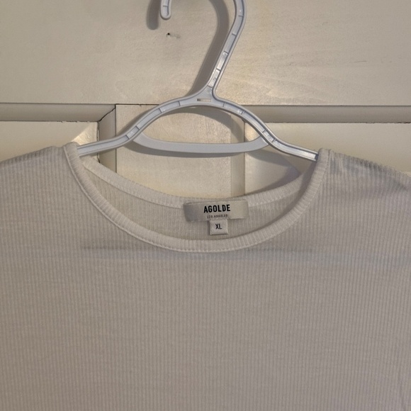Agolde Abbie Slim Tee White 45314 - Picture 6 of 12